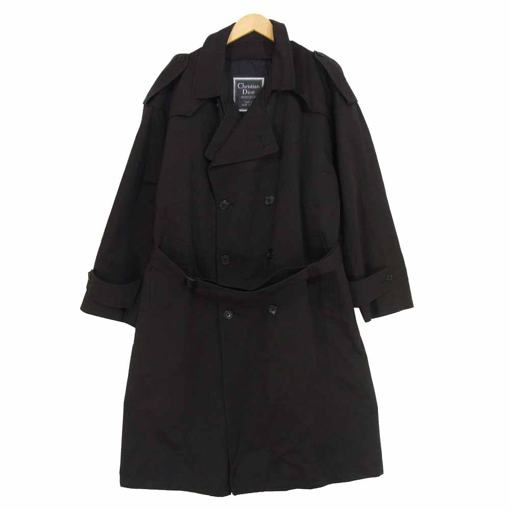 Christian Dior クリスチャンディオール ライナー付き トレンチ コート トレンチコート ブラック系 44S【中古】