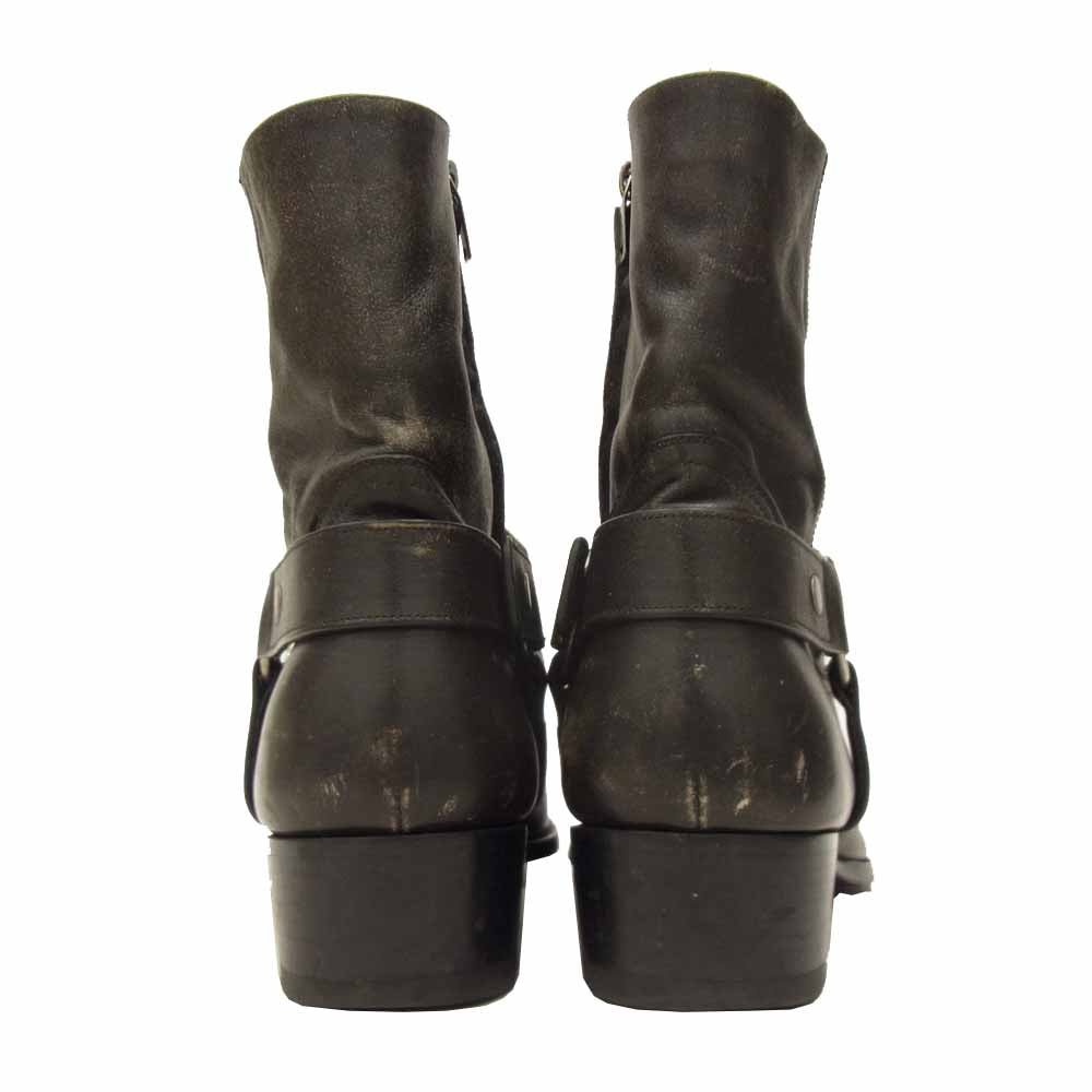 SAINT LAURENT サンローラン 5429521 0z400 6038 WYATT 40 HARNESS BOOTS ワイアット ハーネス ブーツ ブラック系 44【中古】