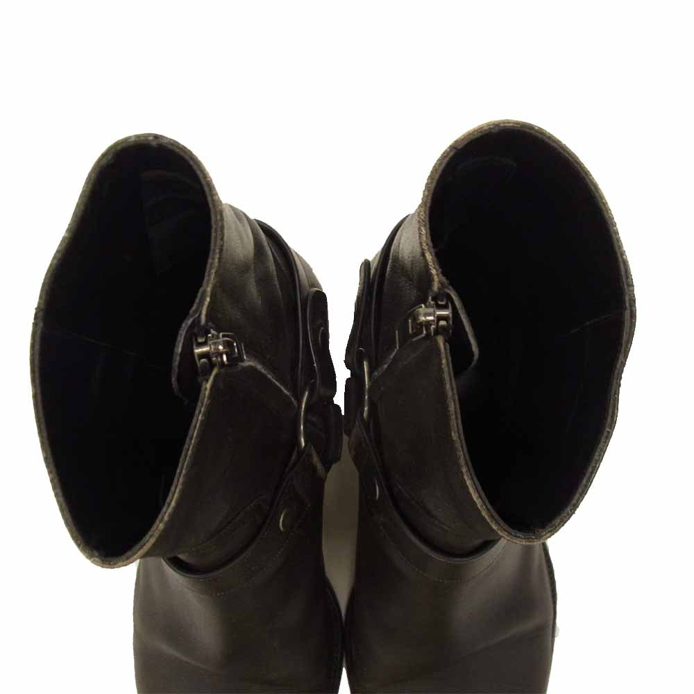SAINT LAURENT サンローラン 5429521 0z400 6038 WYATT 40 HARNESS BOOTS ワイアット ハーネス ブーツ ブラック系 44【中古】