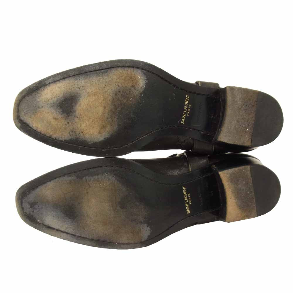 SAINT LAURENT サンローラン 5429521 0z400 6038 WYATT 40 HARNESS BOOTS ワイアット ハーネス ブーツ ブラック系 44【中古】