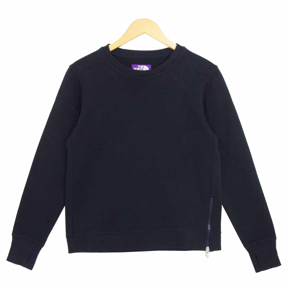 THE NORTH FACE ノースフェイス PURPLE LABEL パープル レーベル COOLMAX MOUNTAIN CREW NECK SHIRT クールマックス マウンテン クルー ネック シャツ スウェット トレーナー ネイビー系 S【中古】