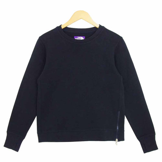 THE NORTH FACE ノースフェイス PURPLE LABEL パープル レーベル COOLMAX MOUNTAIN CREW NECK SHIRT クールマックス マウンテン クルー ネック シャツ スウェット トレーナー ネイビー系 S【中古】