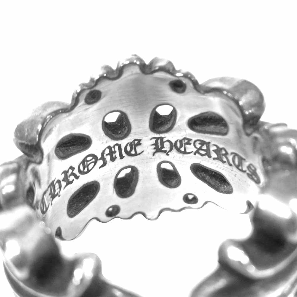 CHROME HEARTS クロムハーツ（原本有） ダブル フローラル クロス リング シルバー925 シルバー系 20号【中古】