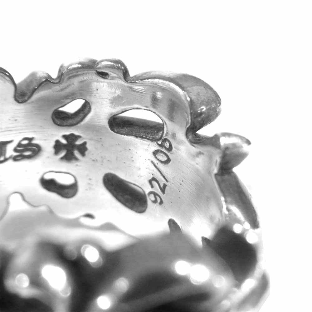 CHROME HEARTS クロムハーツ（原本有） ダブル フローラル クロス リング シルバー925 シルバー系 20号【中古】