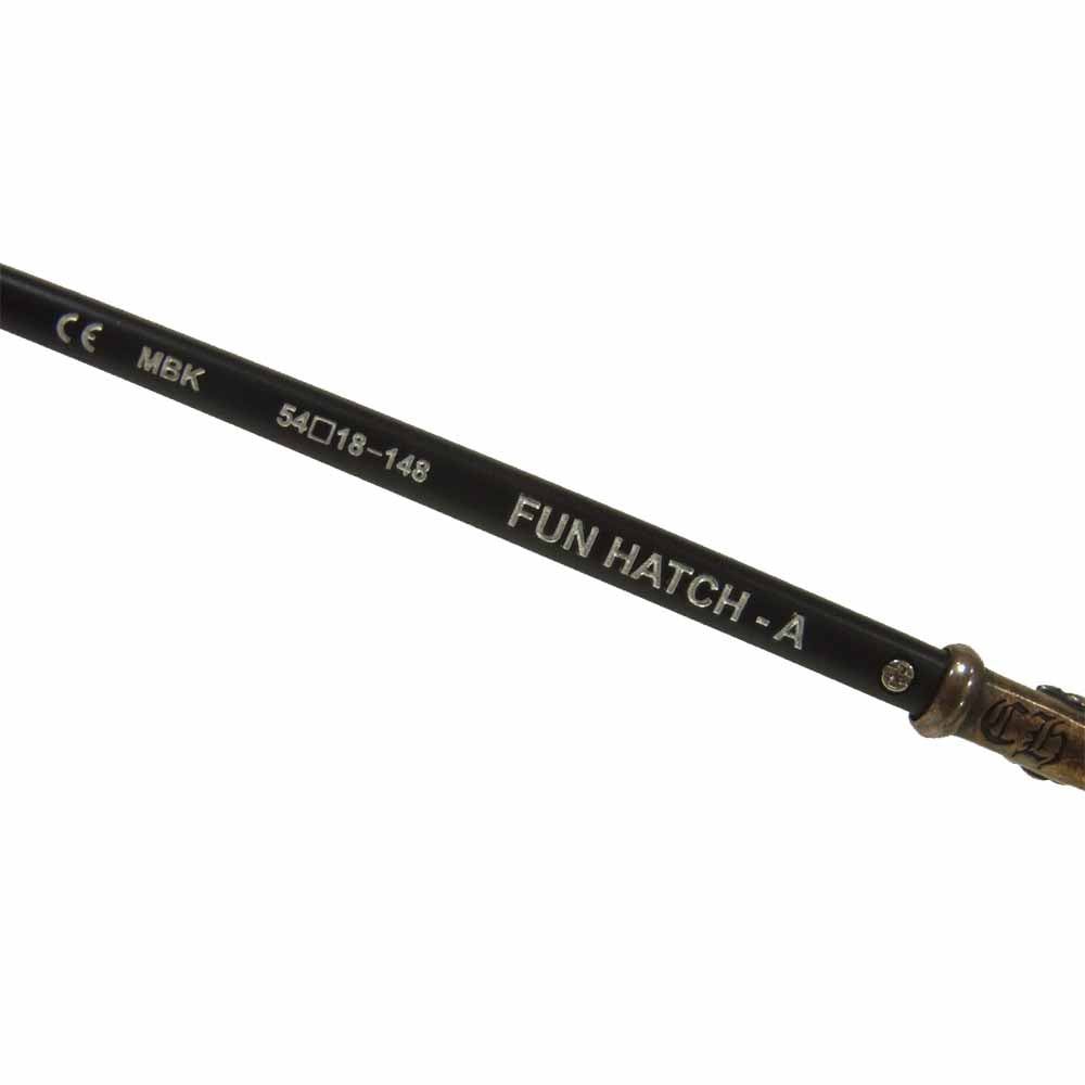 CHROME HEARTS クロムハーツ（原本無） FUN HATCH A ファンハッチ 眼鏡 ブラック系 54□18-148【中古】