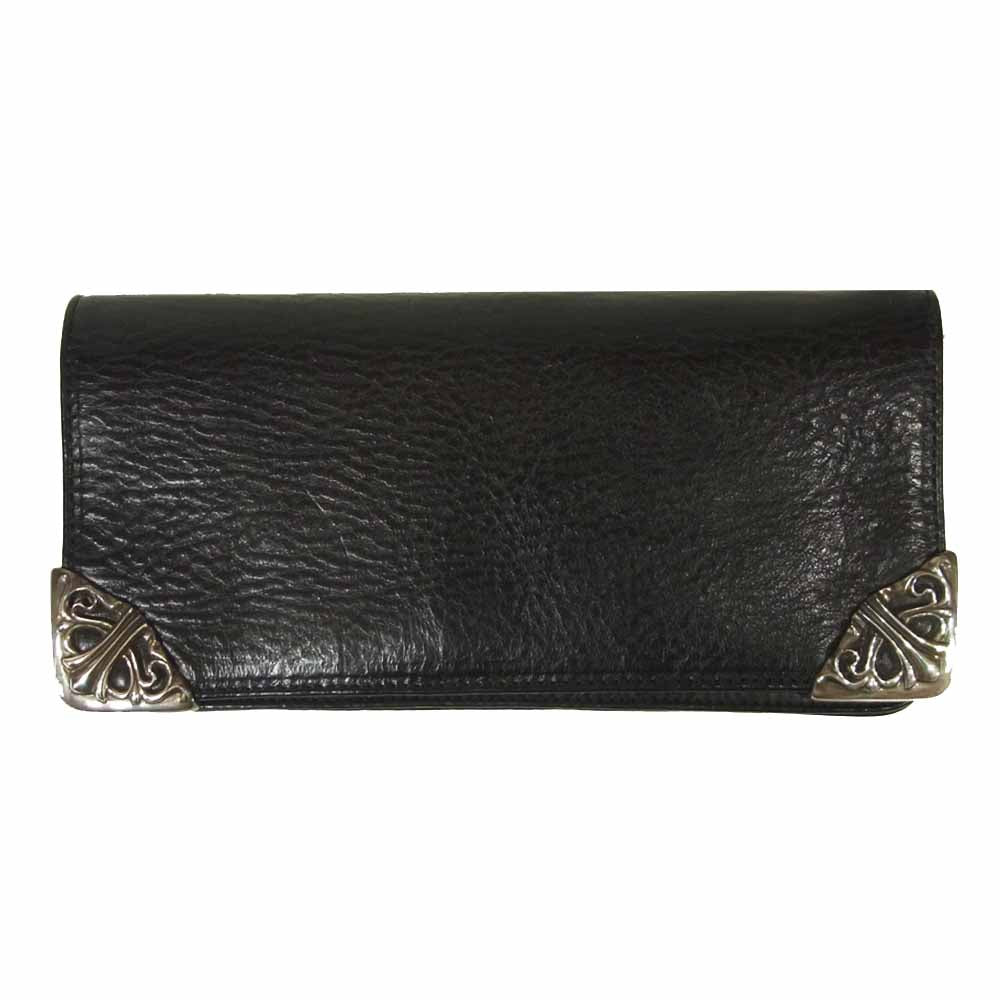 CHROME HEARTS クロムハーツ（原本有） LNG SNGL FLD ロング シングルフォールド ウォレット 財布 ブラック系【中古】