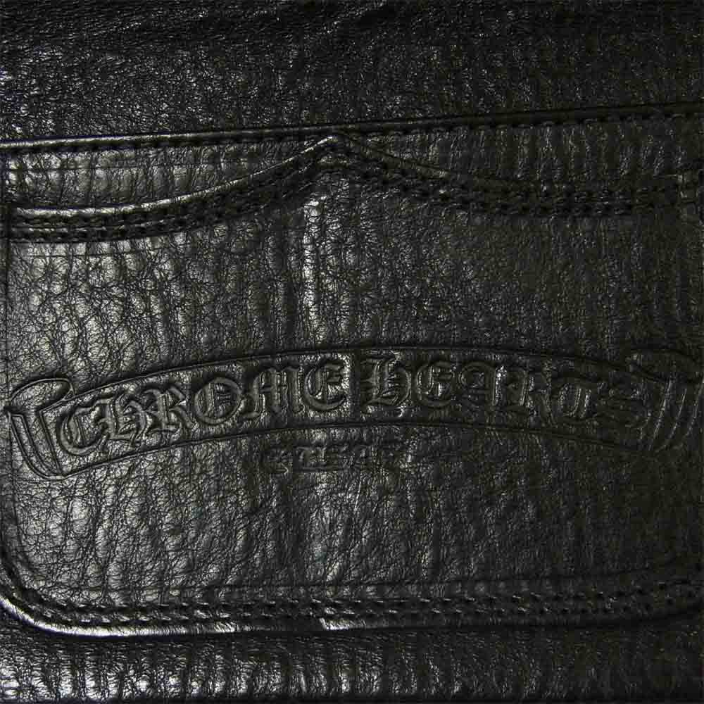 CHROME HEARTS クロムハーツ（原本有） LNG SNGL FLD ロング シングルフォールド ウォレット 財布 ブラック系【中古】