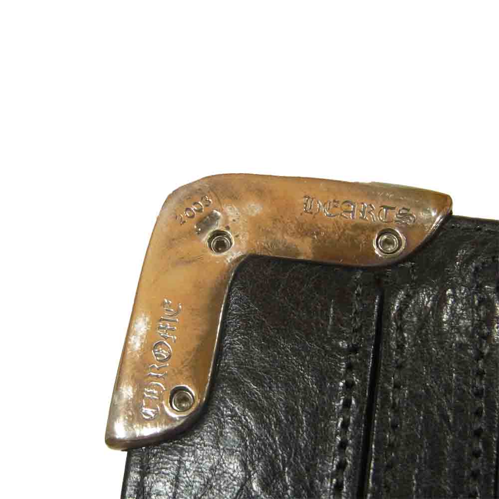 CHROME HEARTS クロムハーツ（原本有） LNG SNGL FLD ロング シングルフォールド ウォレット 財布 ブラック系【中古】