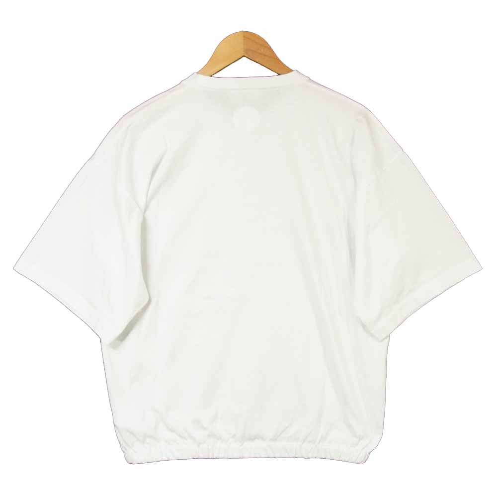 DSQUARED2 ディースクエアード S78GD0046 S22427 95:20 Slouch T-Shirt ロゴ プリント オーバーサイズ ギャザリング 半袖 Tシャツ ホワイト系 S【極上美品】【中古】