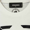 DSQUARED2 ディースクエアード S78GD0046 S22427 95:20 Slouch T-Shirt ロゴ プリント オーバーサイズ ギャザリング 半袖 Tシャツ ホワイト系 S【極上美品】【中古】