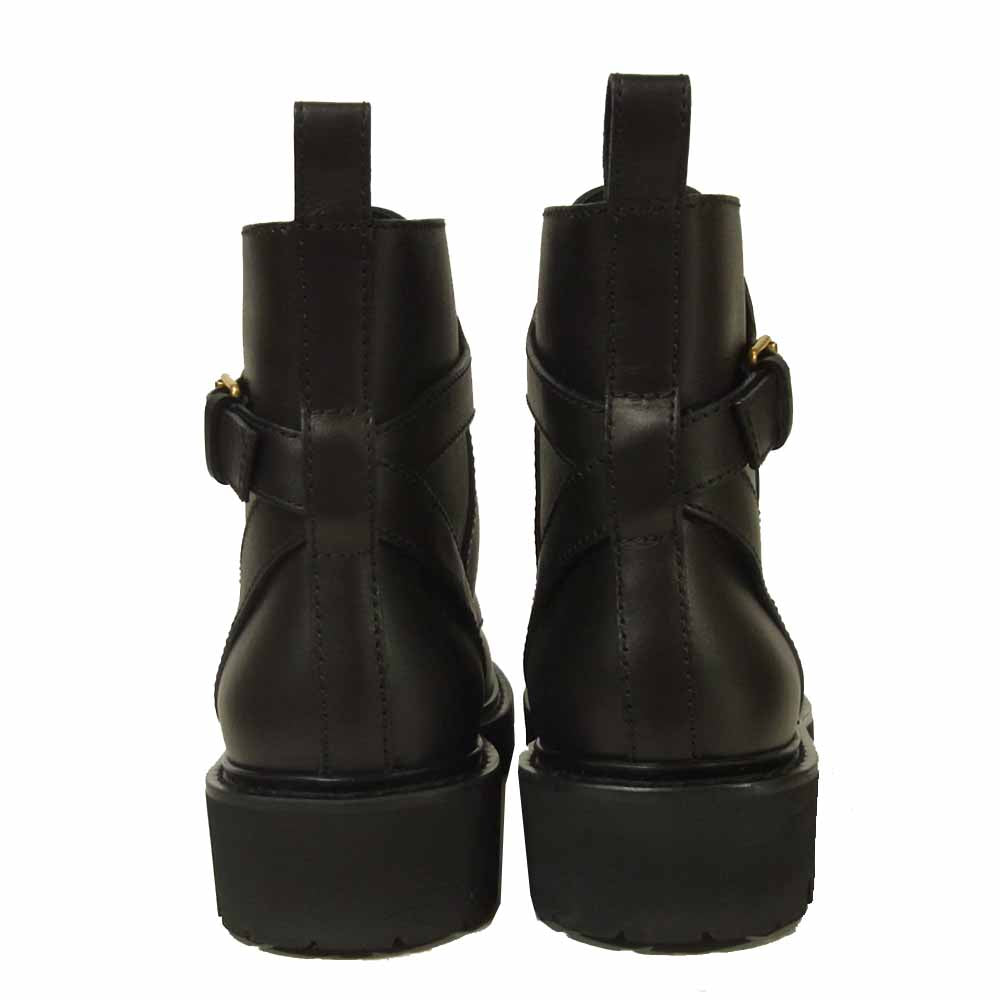 VALENTINO ヴァレンティノ UW2S0Q03 COMBAT BOOTS コンバット ブーツ イタリア製 ブラック系 37【美品】【中古】