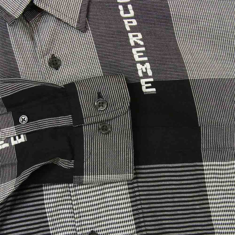 SUPREME シュプリーム 20SS Logo Plaid Shirt ロゴプレイドチェック総柄長袖シャツ イエロー