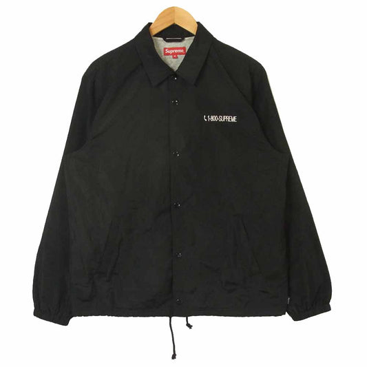 Supreme シュプリーム 19AW 1-800 Coaches Jacket コーチ ジャケット 中国製 ポリエステル ブラック系 M【中古】