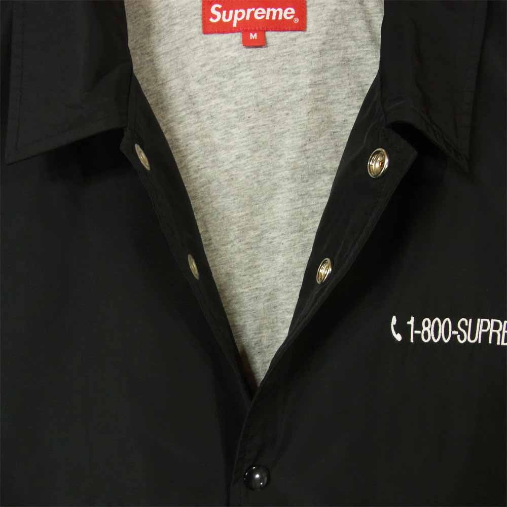 Supreme シュプリーム 19AW 1-800 Coaches Jacket コーチ ジャケット 中国製 ポリエステル ブラック系 M【中古】