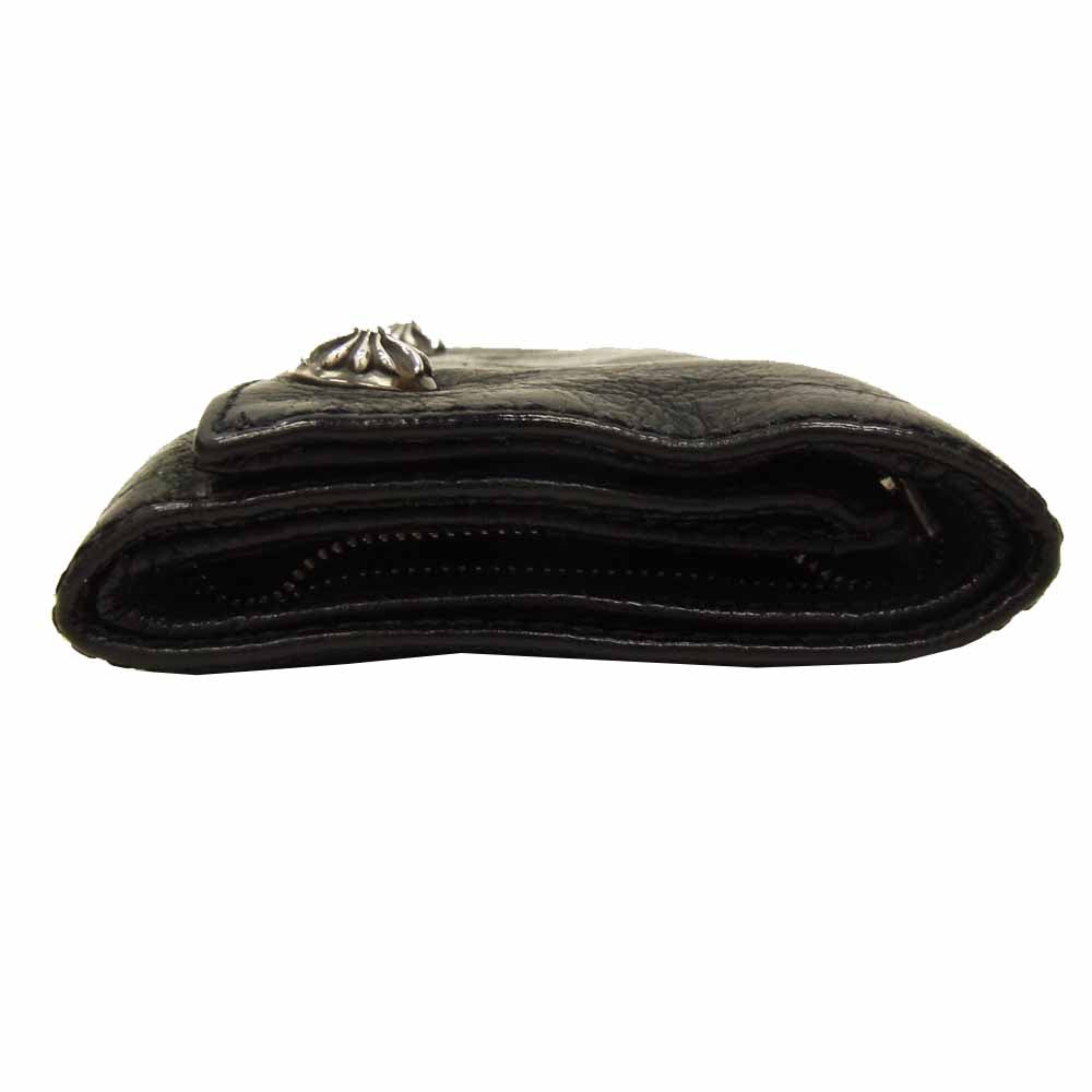CHROME HEARTS クロムハーツ（原本無） 3FOLD クロスボールボタン ウォレット ブラック系【中古】