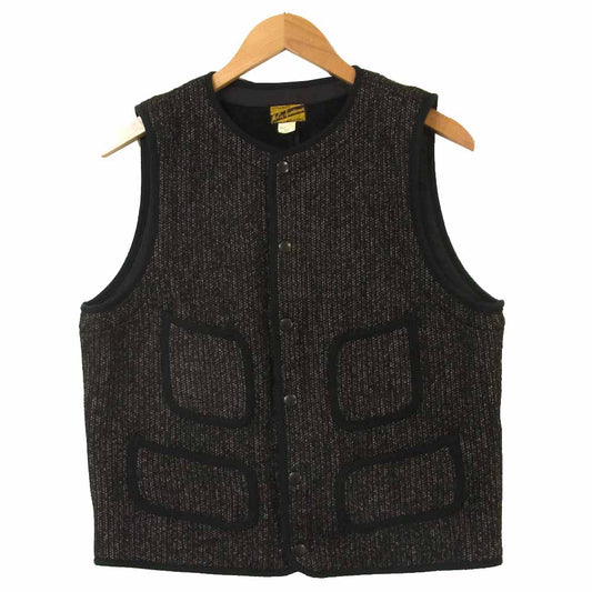The REAL McCOY'S ザリアルマッコイズ MJ18120 WOOL RASHCEL VEST ウール ラッセル ビーチ クロス ベスト ダークグレー系 40【中古】