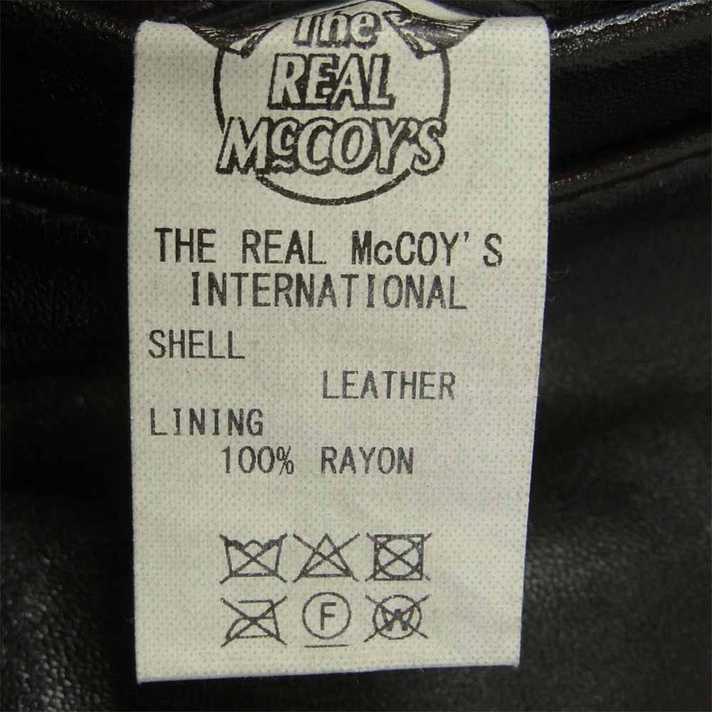 The REAL McCOY'S ザリアルマッコイズ BUCO ブコ J-99 LEATHER PANTS ホースハイド レザー パンツ ブラック系 32【中古】