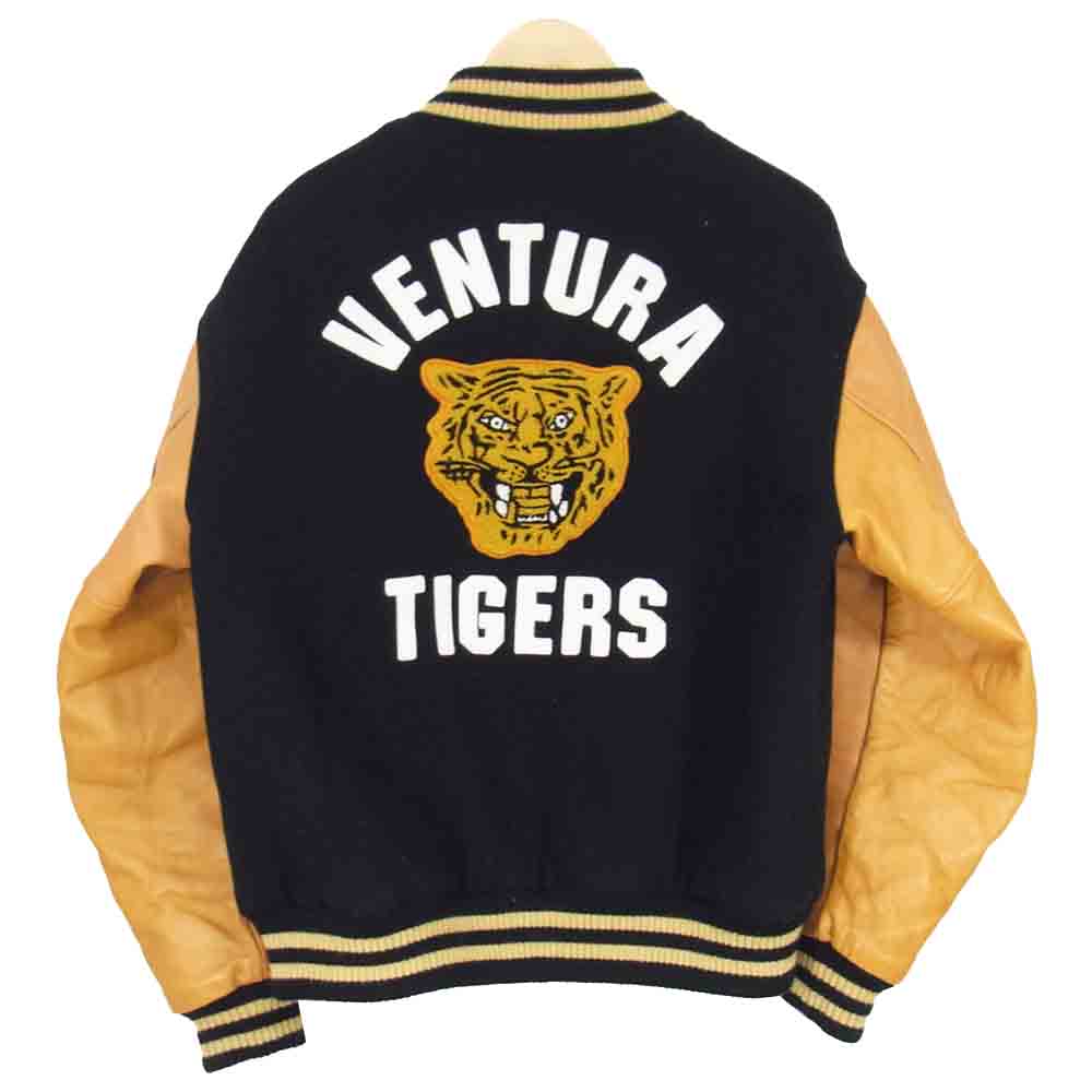 The REAL McCOY'S ザリアルマッコイズ MJ20120 フルレター スタジャン アワード ジャケット VARSITY JACKET VENTURA ネイビー系 42【中古】