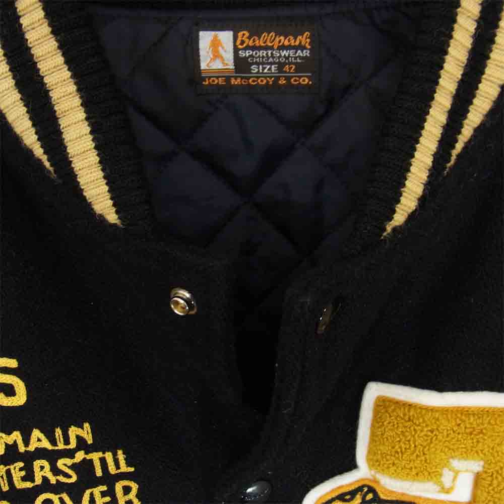 The REAL McCOY'S ザリアルマッコイズ MJ20120 フルレター スタジャン アワード ジャケット VARSITY JACKET VENTURA ネイビー系 42【中古】