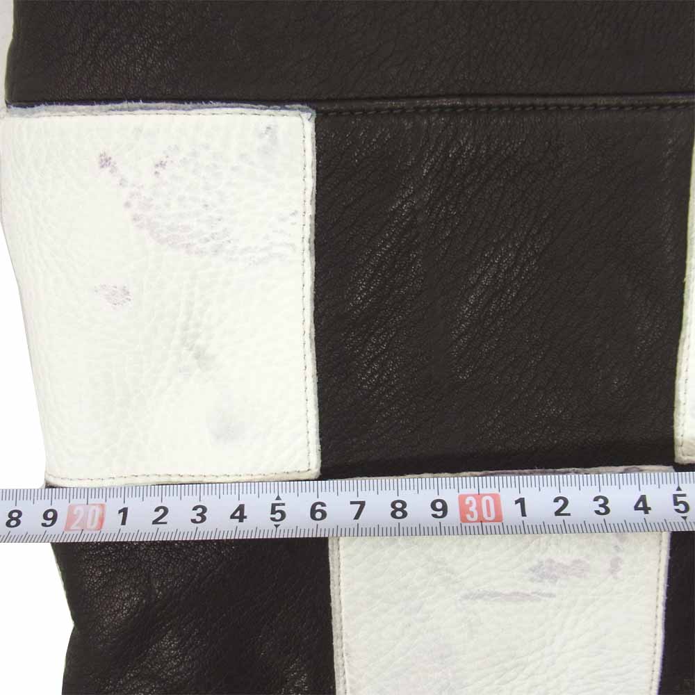 The REAL McCOY'S ザリアルマッコイズ 19AW BUCO ブコ DEERSKIN RACING VEST CHECKER ディア スキン レザー ベスト ブラック系 40【中古】