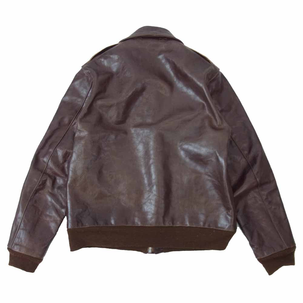The REAL McCOY'S ザリアルマッコイズ 19AW A-2 YUME KOROZEN DYE 夢こうろ染仕上げ ホースハイド フライト ジャケット ブラウン系 42【中古】