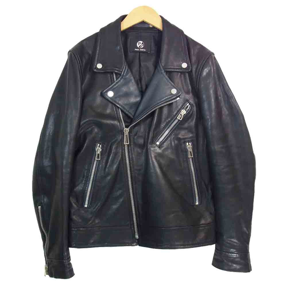 Paul Smith ポール・スミス バイカラー ゴートレザー ダブル