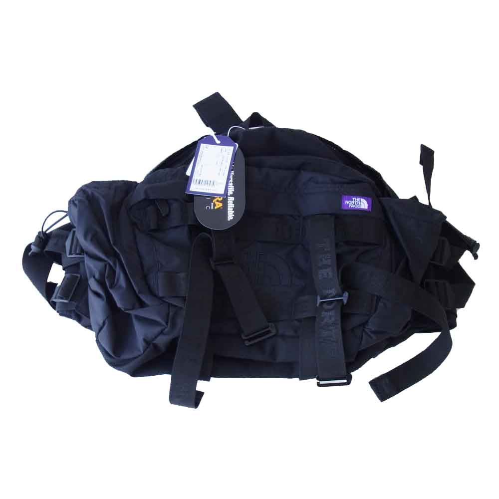 THE NORTH FACE ノースフェイス NN7909N PURPLE LABEL パープル レーベル CORDURA Nylon Lumber Pack コーデュラ ナイロン ランバー パック ウエスト ポーチ ショルダー バッグ ブラック系【新古品】【未使用】【中古】