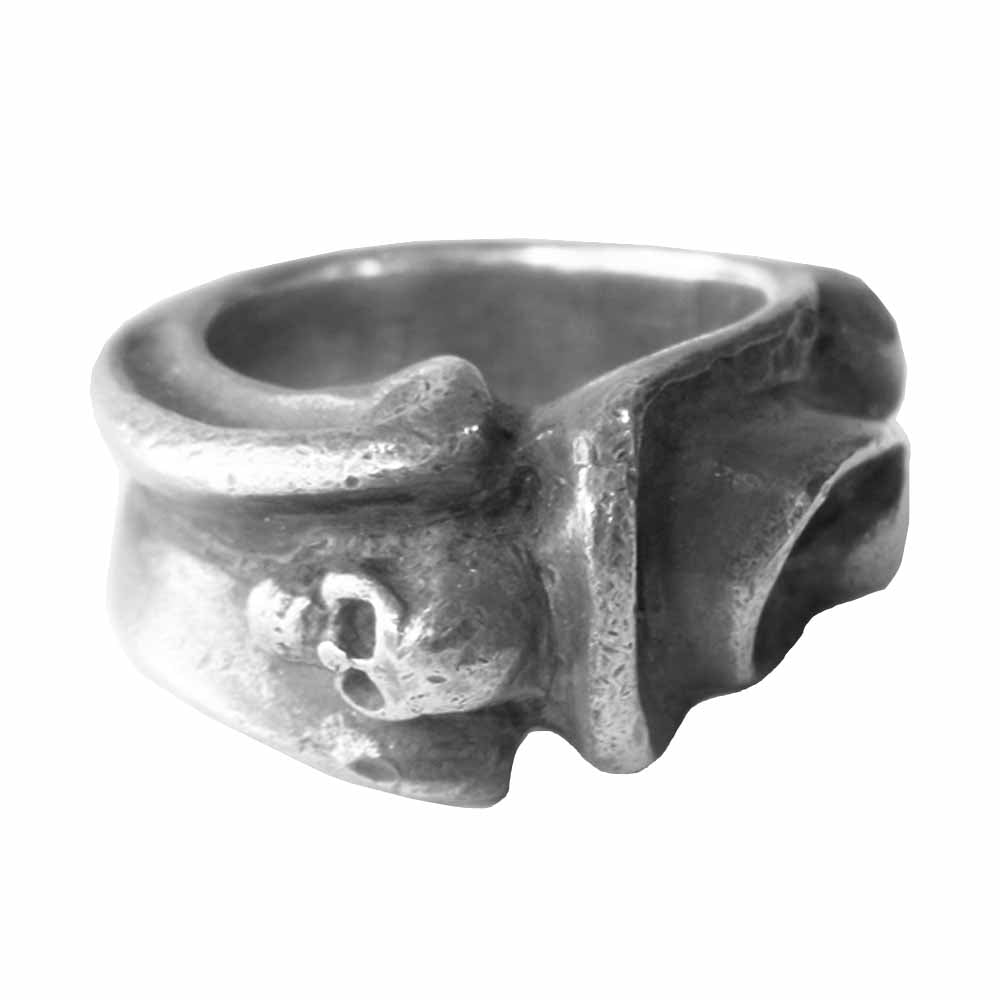 GABOR ガボール ギャラ付 Small Gothic Skull Ring スモール ゴシック スカル リング  シルバー系【中古】