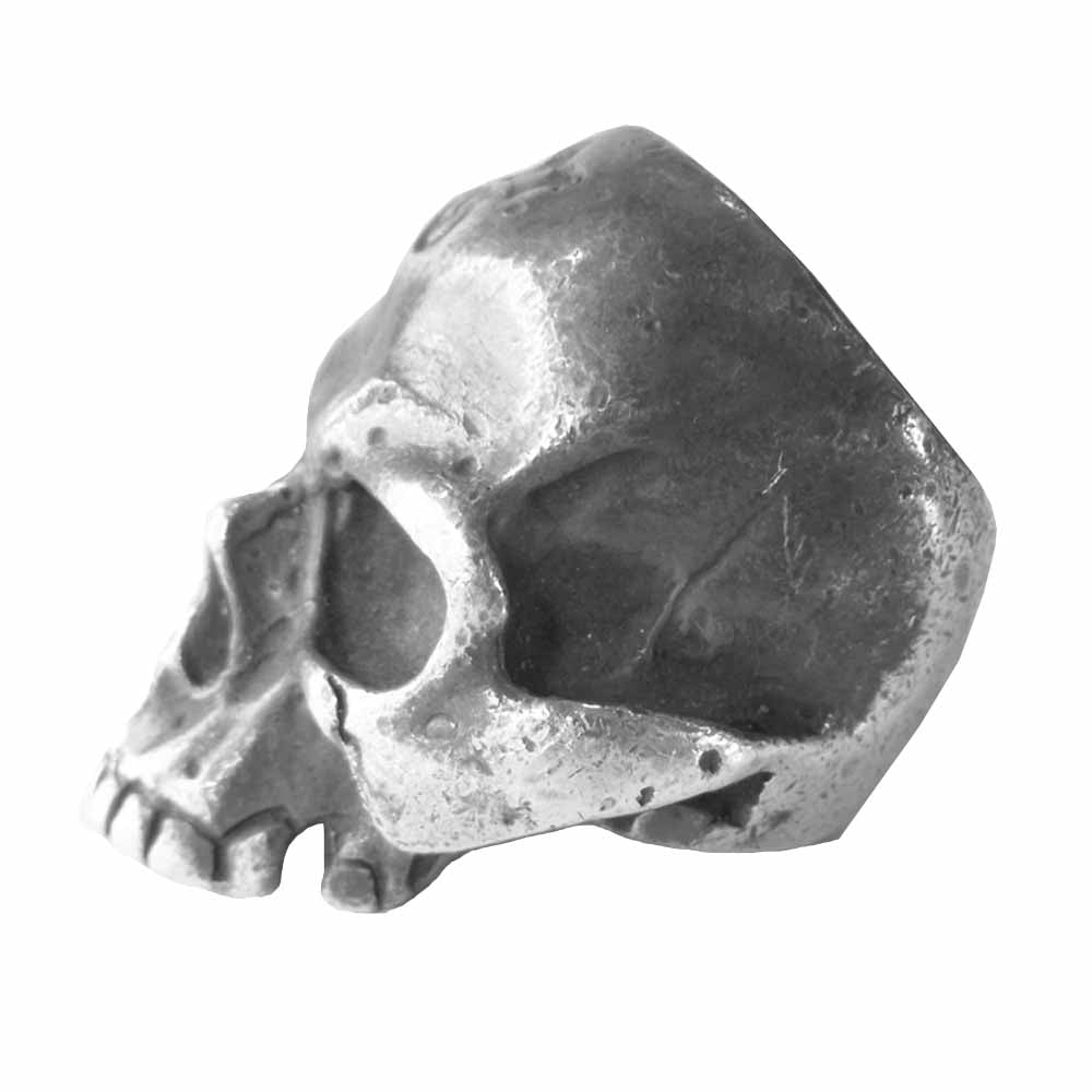 GABOR ガボール ギャラ付 LG. SKULL WITHOUT JAW RING ラージ スカル ウィズアウト ジョー 顎無し リング シルバー系 15号【中古】