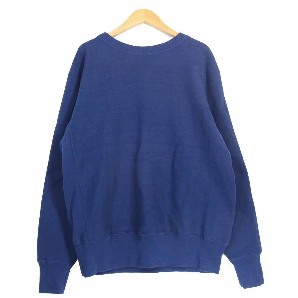 Champion チャンピオン C3-E004 Reverse Weave リバースウィーブ 青単 復刻 クルーネック スウェット ネイビー系 L【中古】