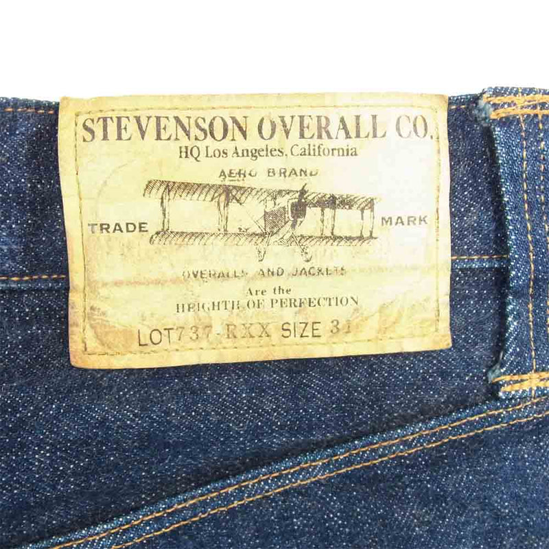 Stevenson Overall Co. スティーブンソンオーバーオール 737 RXX デニムパンツ インディゴブルー系 31【美品】【中古】