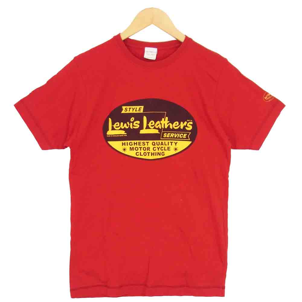 Lewis Leathers ルイスレザー ロゴ プリント 半袖 Tシャツ レッド系 S【中古】