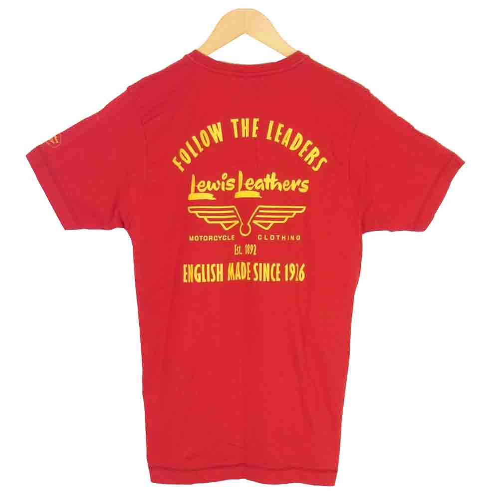 Lewis Leathers ルイスレザー ロゴ プリント 半袖 Tシャツ レッド系 S【中古】