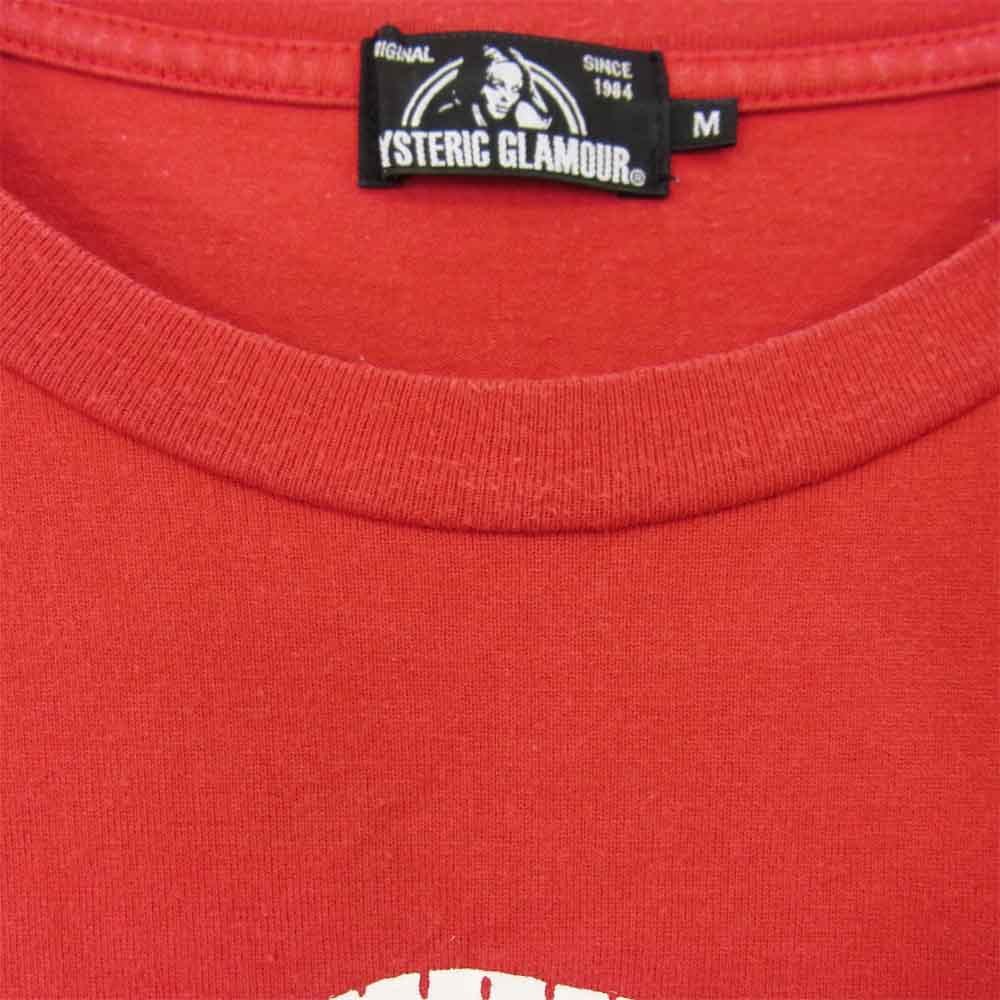 HYSTERIC GLAMOUR ヒステリックグラマー 0253CL02 MESH PT WOMAN メッシュプリント カットソー レッド系 M【中古】