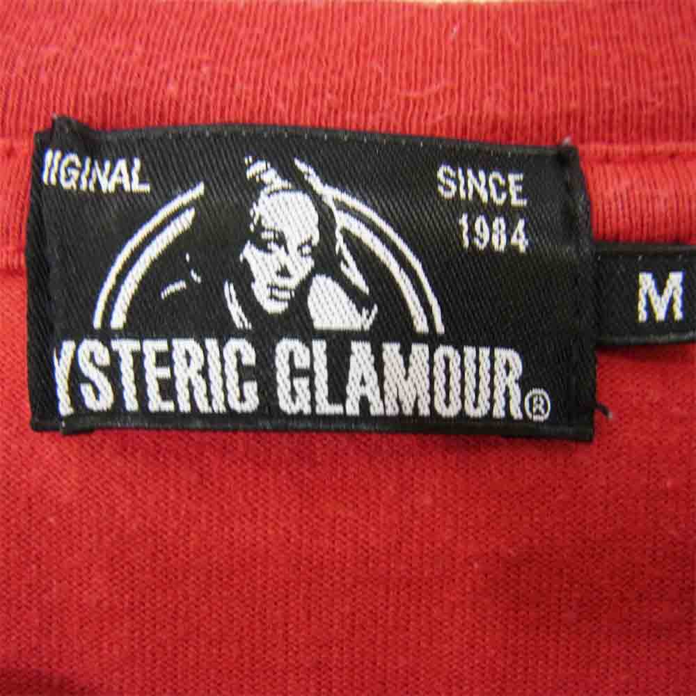 HYSTERIC GLAMOUR ヒステリックグラマー 0253CL02 MESH PT WOMAN メッシュプリント カットソー レッド系 M【中古】