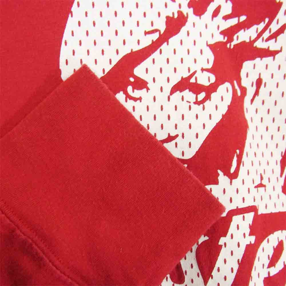 HYSTERIC GLAMOUR ヒステリックグラマー 0253CL02 MESH PT WOMAN メッシュプリント カットソー レッド系 M【中古】