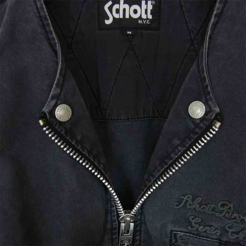 schott ショット 3142012 ジップ コットン ベスト グレー系 M【中古】