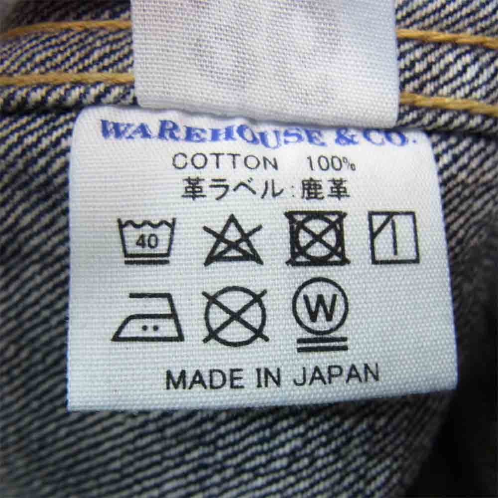 WAREHOUSE ウエアハウス S2000XX DEAD STOCK BLUE 大戦モデル デニム ジャケット インディゴブルー系 36【美品】【中古】