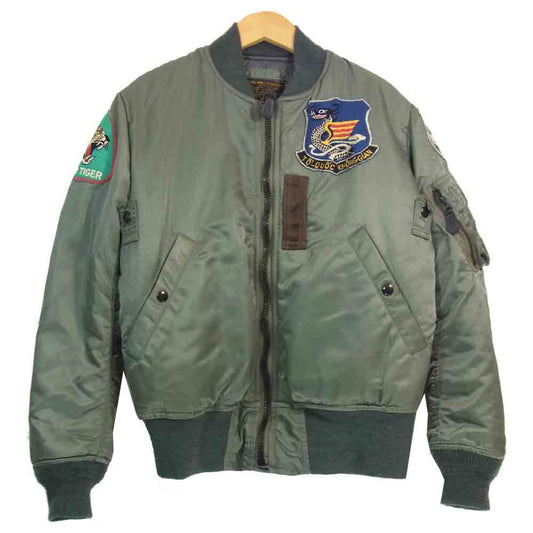 The REAL McCOY'S ザリアルマッコイズ MJ18109 TYPE MA-1 SKOSHI TIGER フライト ジャケット カーキ系 XS【中古】