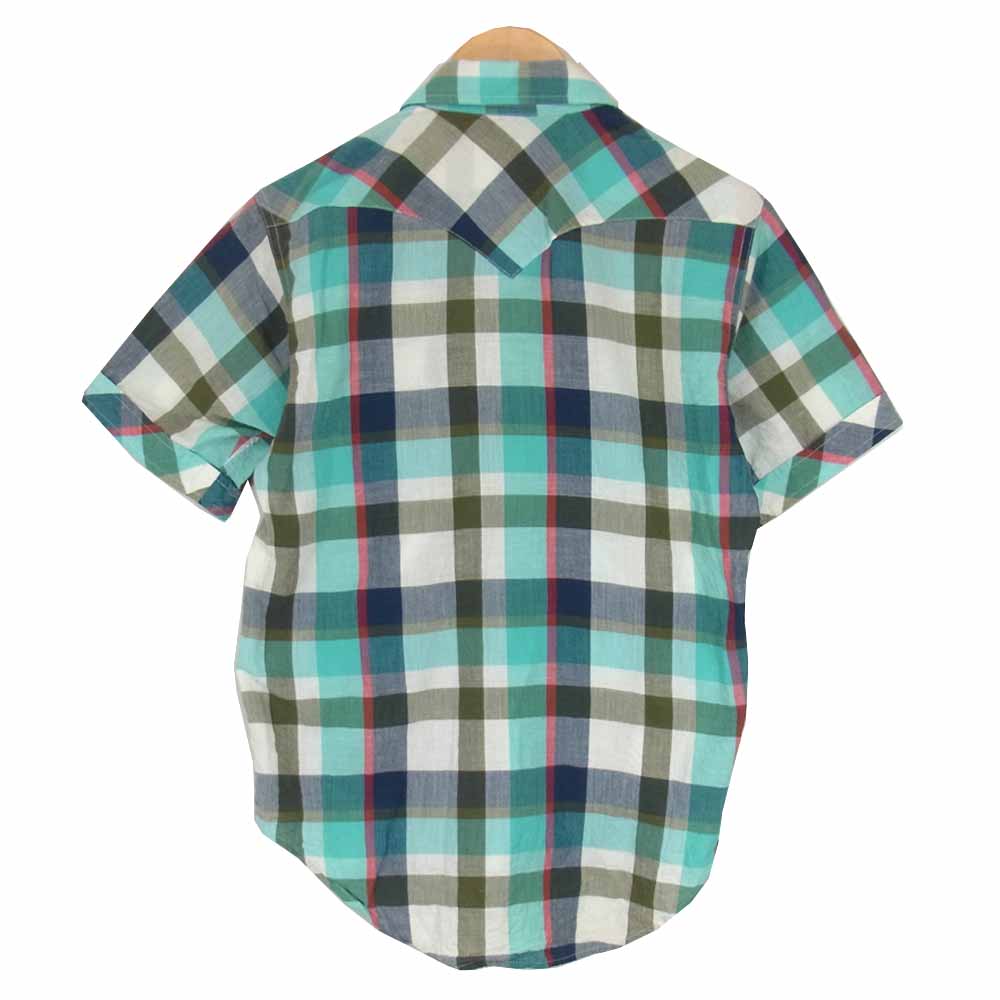 Engineered Garments エンジニアードガーメンツ 半袖 チェック シャツ ブルー系 XS【中古】