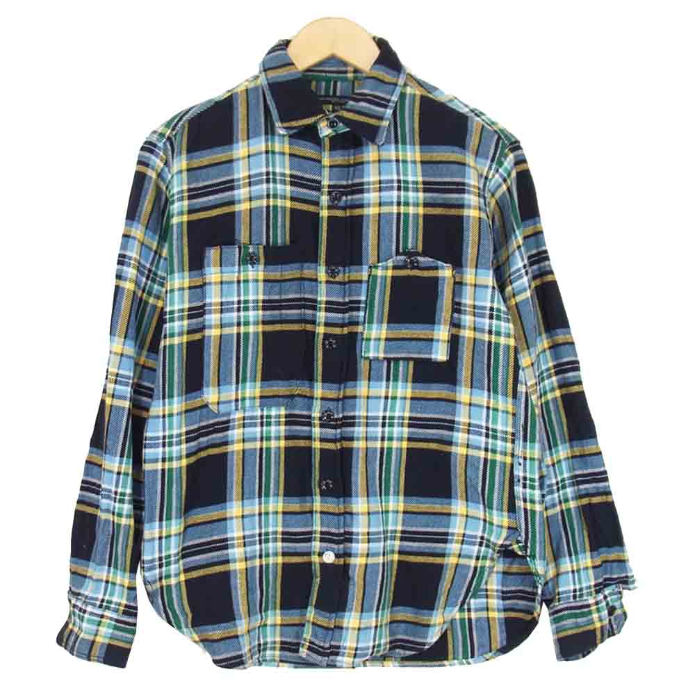 Engineered Garments エンジニアードガーメンツ フランネル チェック シャツ ネイビー系 XS【中古】