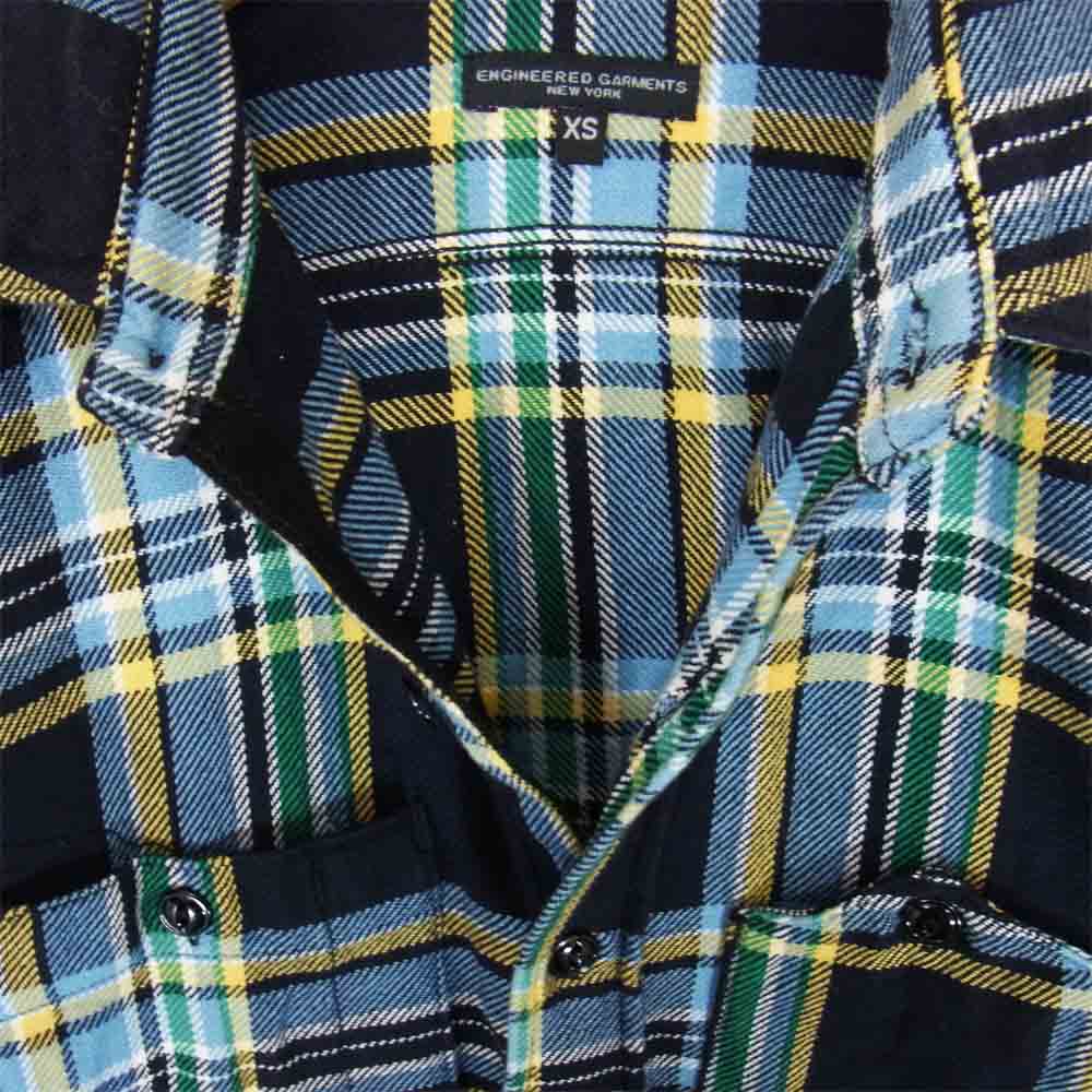 Engineered Garments エンジニアードガーメンツ フランネル チェック シャツ ネイビー系 XS【中古】