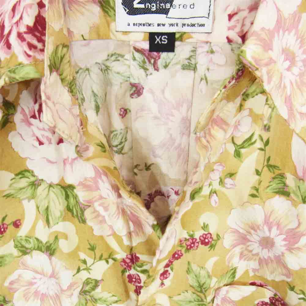 Engineered Garments エンジニアードガーメンツ ボタンダウン 花柄 シャツ ベージュ系 XS【中古】