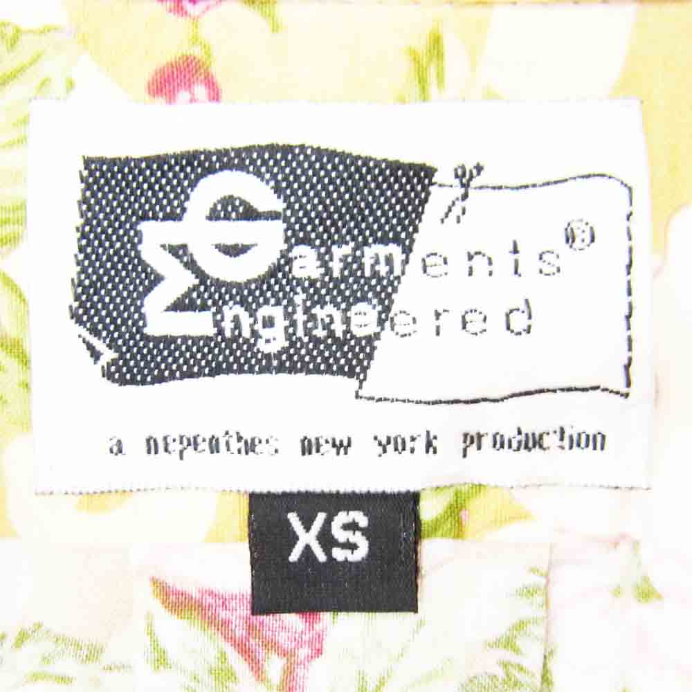Engineered Garments エンジニアードガーメンツ ボタンダウン 花柄 シャツ ベージュ系 XS【中古】