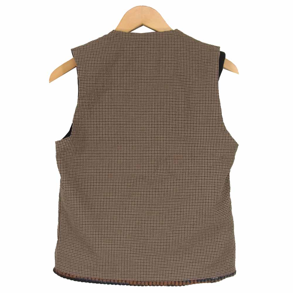 Engineered Garments エンジニアードガーメンツ ライナー付き ウール ニット ベスト ブラウン系 XS【中古】