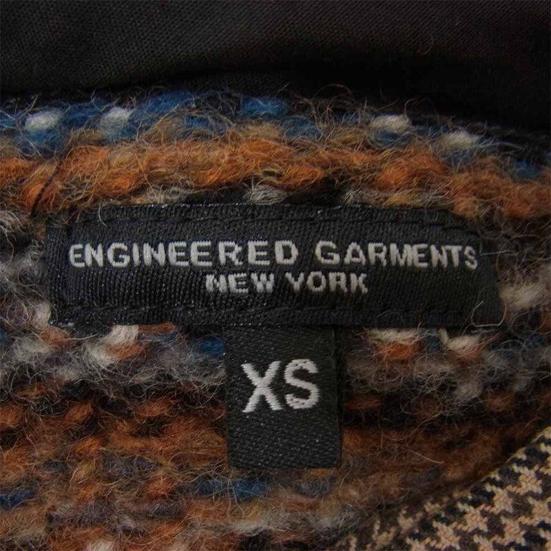 Engineered Garments エンジニアードガーメンツ ライナー付き ウール ニット ベスト ブラウン系 XS【中古】