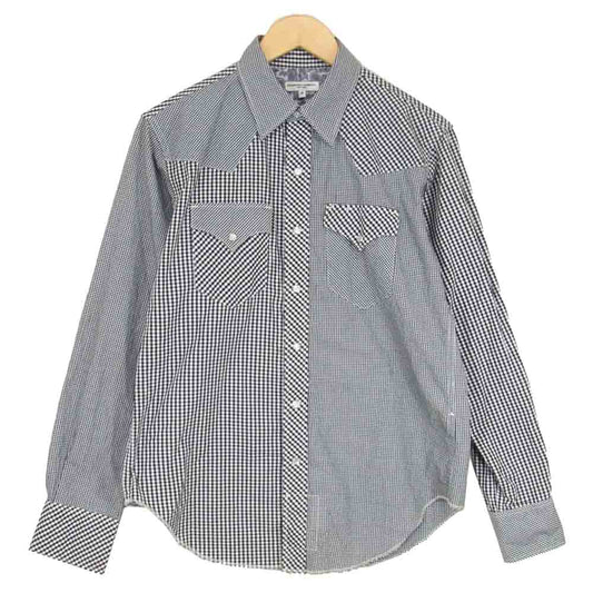 Engineered Garments エンジニアードガーメンツ チェック 切替 シャツ ブラック系 S【中古】