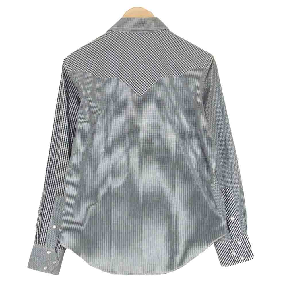 Engineered Garments エンジニアードガーメンツ チェック 切替 シャツ ブラック系 S【中古】