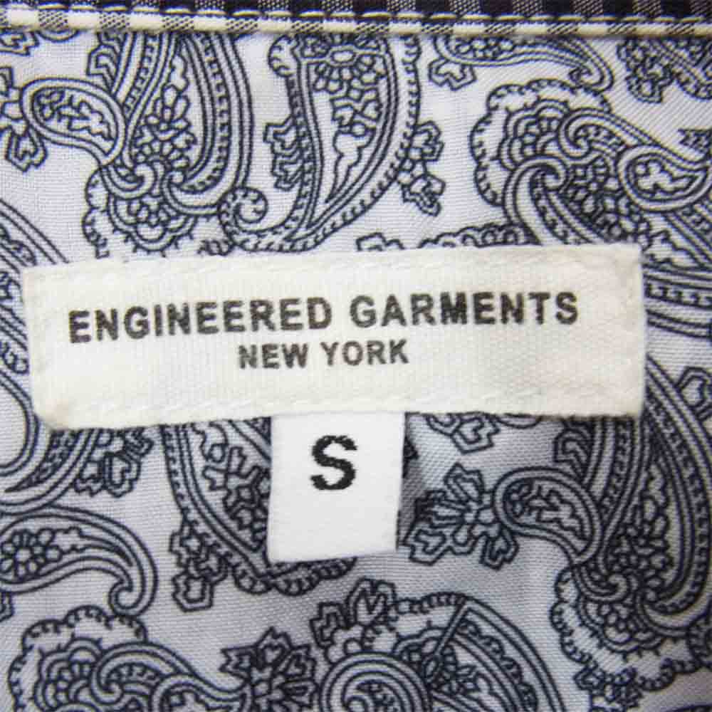 Engineered Garments エンジニアードガーメンツ チェック 切替 シャツ ブラック系 S【中古】