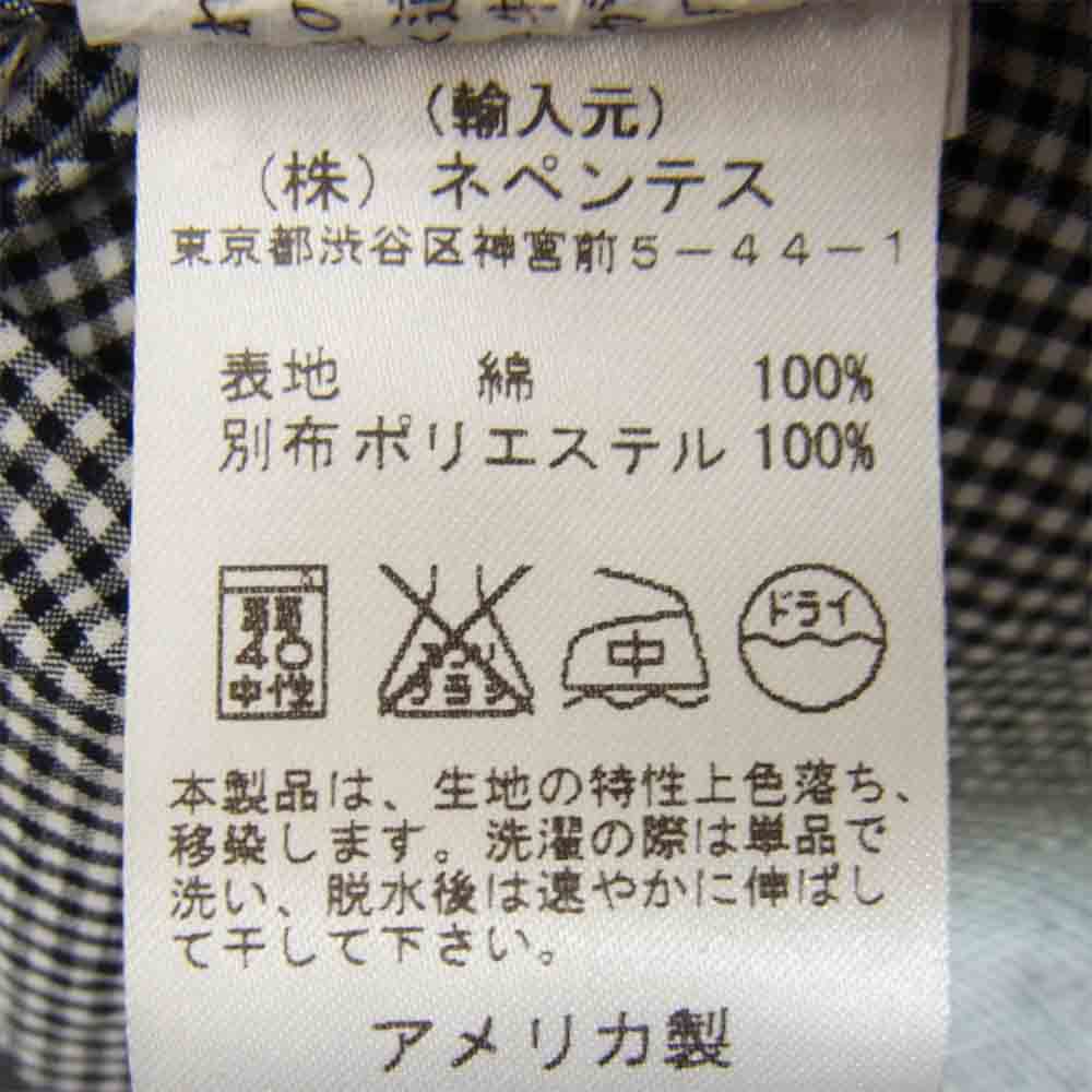Engineered Garments エンジニアードガーメンツ チェック 切替 シャツ ブラック系 S【中古】